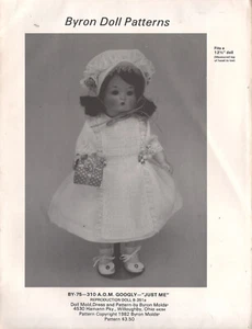 Byron Doll Pattern BY 75 - 310 AOM Googly Just Me 12 1/2 Inch Doll Pattern 1982 - Imagen 1 de 1