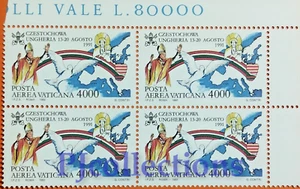 4139-VATICANO 1992 I VIAGGI DI GIOVANNI PAOLO II FULL BLOCK 4 STAMPS MNH - Imagen 1 de 1