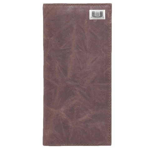Mens Miami Hurricanes Secretary Wallet with Concho Cover