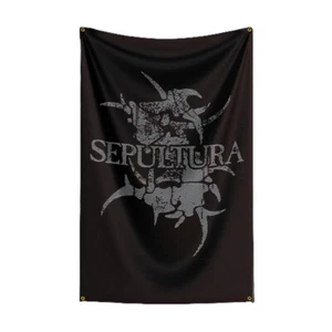 Sepultura Schwermetall Band Flagge Banner Wandteppich Wandbehang Zimmer Dekor 3x5 Fuß - Bild 1 von 13