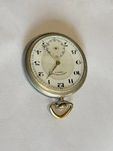 OROLOGIO DA TASCA FRENCA CHRONOMETRE, SUPERWERK PLACCATO ORO, FUNZIONANTE - Foto 1 di 4