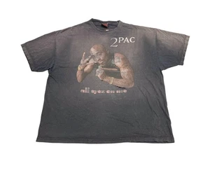Vintage Tupac Tee Shirt 2pac Black Rap All Eyez Death Row Records Y2K 2000's Men - Picture 1 of 4