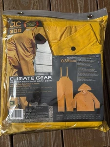 NEU CLC R101X CLIMATE GEAR 3-TEILIG GELB REGENANZUG X-LARGE POLYESTER Trägerhose - Bild 1 von 5