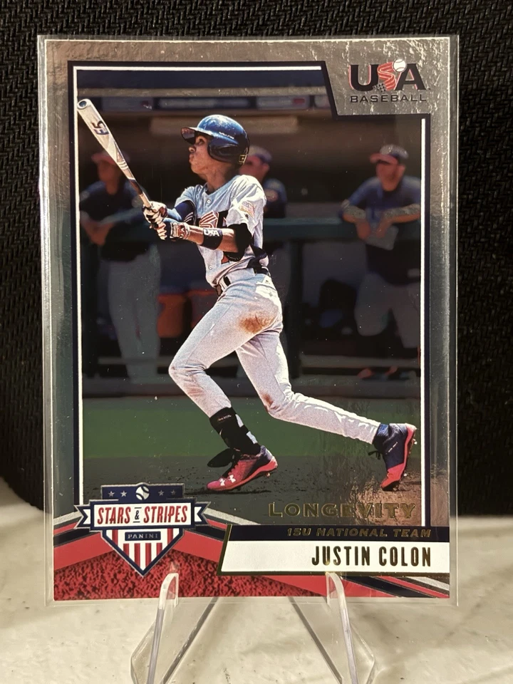 2019 Panini USA Baseball Stars & Stripes Longevity - Justin Colon #56 (RC) - Image 1 of 2