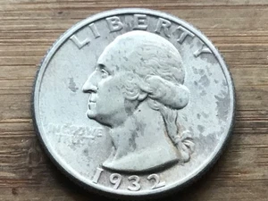 1932 Philadelphia Washington Silber Viertel Umlaufmünze - Bild 1 von 4