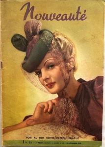 Neuheit Nr. 50 vom 18. Dezember 1938 alte Zeitschrift Mode Nähen Hut Strick - Bild 1 von 8