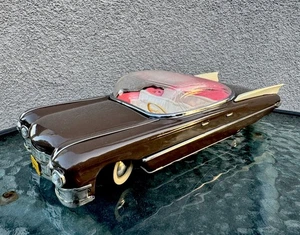 Vintage USSR Brown Cadillac Eldorad  Car Mechanical RC Soviet Toy WORKING - Picture 1 of 15