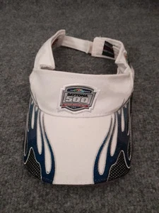 Daytona 500 Visor Hat White Strapback Flames Nascar Racing Motorsports 2011 - Picture 1 of 8