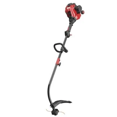 17" 25cc 2 Cycle Curved Shaft Gas Trimmer Dual Line Bump Head Light Grass Cutter - Image 1 of 4