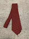 Vintage Sulka Mens Red Geometric 100% Silk Neck Tie Made In France