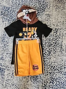 NEW Space Jam Boys Hooded Top & Shorts 2-Piece Outfit Set Size 6 Use For Cosplay - Picture 1 of 7