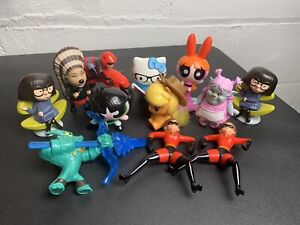 Lot of 12 Various Toys Happy Meal Sing Trolls Incredibles Disney Hello Kitty Etc