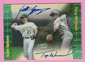 1999 Stadium Club Co-Signers #CS26 Scott Spiezio & Tony Womack autographs - Picture 1 of 1