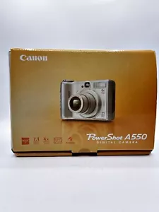 Open Box Canon PowerShot A550 7.1MP Silver Digital Camera 4x Optical Zoom Japan - Picture 1 of 18