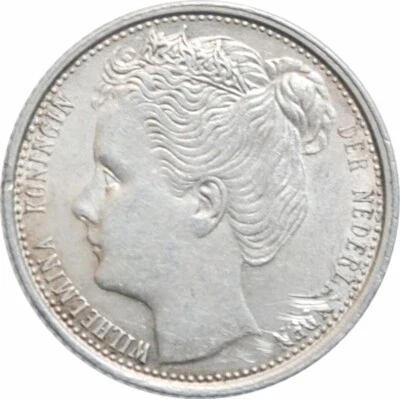 Netherlands 10 cents 1903, UNC, "Queen Wilhelmina (1890 - 1948)" silver coin - Image 1 of 2
