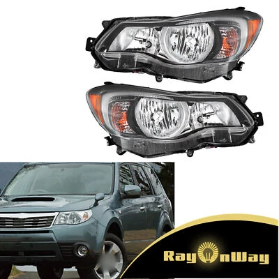 For 2012-2015 Subaru Impreza/2013-2016 Crosstrek L+R Halogen Headlights Chrome - Image 1 of 4