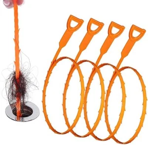 4x Drain Augers Hair Drain Clog Remover Bendable Drain Cleaner for Kitchen Sink - Picture 1 of 3