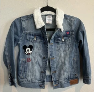 Disney Authentic Mickey Mouse Jacket With Fleece Collar Children's Size 5/6 - Picture 1 of 2
