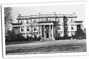 Cartolina RPPC Vanderbilt Mansion Hyde Park NY sito storico nazionale foto reale - Foto 1 di 2