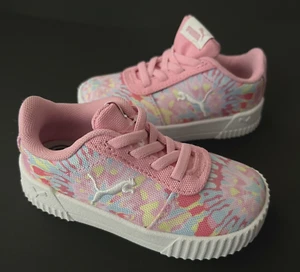 Baby Girls Size 5c Sneakers PINK PUMA 384267 Slip On No Laces EUR 20 - Picture 1 of 10