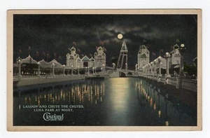 CLEVELAND OHIO LUNA PARK LAGUNA Y CHUTE THE CHUTES - Imagen 1 de 2