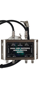 Mini Dish Satellite Dual LNB/Antenna Multi-Switch w/ Power Pass DSV95 / USED