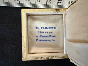 H Funcke Jeweler Pittsburgh Small Presentation Box Vintage 1929 - Picture 1 of 9