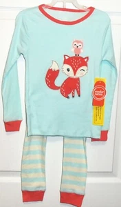 Wonder Nation Eule & Fuchs Mädchen Langarm Schlafanzug Größe 5 T NEU - Bild 1 von 2