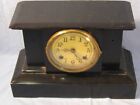 Antique New Haven Cast Iron Slate Key Wound Mantel Clock Parts/Repairs