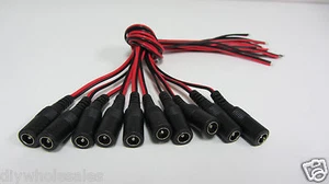 50 Stck. x CCTV DC Buchse Strom Zöpfe Adapter Stecker Kabel für CCTV Kamera DVR - Bild 1 von 1