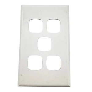 HPM Wall Plate Flush Standard Horiz/Vert 5 Gang White XL770/5PL - Imagen 1 de 6