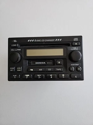 Honda OEM 6-disc CD changer/cassette Radio Player 39100S84A300 #R605 SOLD AS-IS - Image 1 of 4