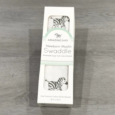 Amazing Baby первоклассный хлопок многоцелевой муслин новорожденного пеленальное одеяло 36 «x 36» - Изображение 1 из 4