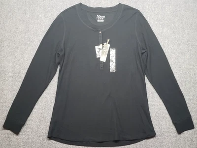 Camisa Natural Reflections Mujer XL Manga Larga Térmica Henley Top Mezcla Algodón Foto 1 de 4