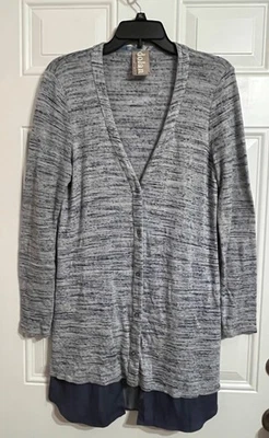 Cárdigan Dolan Left Coast Para Mujer S Anthropologie Suéter Botón Azul Boho Foto 1 de 4