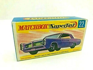 Matchbox Superfast No 22 PONTIAC SPORTS COUPE style G Repro empty Box * - Picture 1 of 1