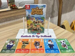 Animal Crossing New Horizons Nintendo Switch Game~ Mint + Box + 5 Amiibo Cards!!