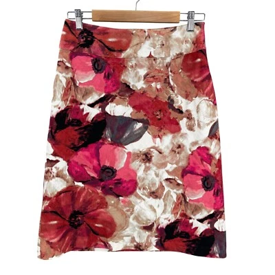 Falda Floral East 5th Mujer 8 Multicolor Declaración Colorida Romántica Carrera Trabajo Foto 1 de 4