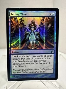 Telling Time FOIL Ravnica: City of Guilds Blue Uncommon MTG CARD - Picture 1 of 2