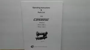 Consew 224, 225 &226 Sewing Machine Operator & Parts Manual - Picture 1 of 3