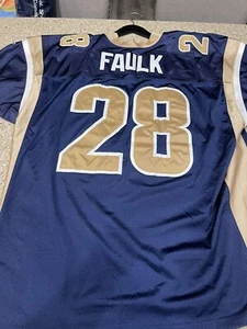 NFL Marshall Faulk Pro Authentic St. Louis Rams Jersey Reebok Size 56 - Picture 1 of 16