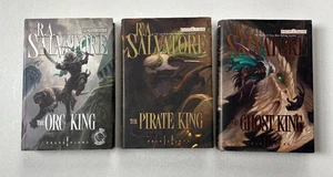 TRANSITIONS trilogy R A SALVATORE 3 HC/DJ Orc PIRATE Ghost King FORGOTTEN REALMS - Imagen 1 de 3