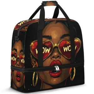 African Women Wow Foldable Travel Duffel Bag, Expandable Weekender Overnight ... - Bild 1 von 7