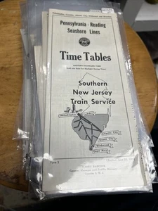 1952 PRSL Pennsylvania-Reading Seashore Lines Southern NJ Railroad Time Tables - Picture 1 of 1