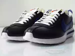 VINTAGE RARE NIKE TRAINERS ROSHE CORTEZ NM LTR BLACK/BLUE SIZE 7 BOXED NEW - Picture 1 of 3