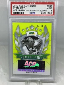 2013 Ace Authentic HOF Legends Auto Yellow 3/10 #SS1 Stan Smith PSA 9 - Picture 1 of 2
