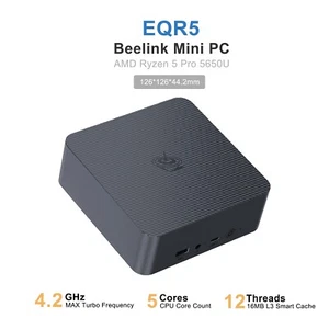 Beelink Mini Pc EQR5 AMD Ryzen5 5650U RAM-16GB SSD-500GB DDR4 MAX 4.2GHz(6C/12T) - Picture 1 of 19
