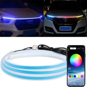 LED Daytime Running Light Strip Flexible Dynamic Car LED Hood Light APP Cont _yi - Picture 1 of 8