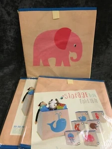 Trio Of Elephant Fold able Storage Box's NEW FREE NEXT DAY P&P (A) - Picture 1 of 4