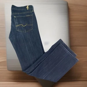 Pantalones de mezclilla para mujer 7 For All Mankind 27 lavado oscuro 28x28 U190n359S-359S - Imagen 1 de 9